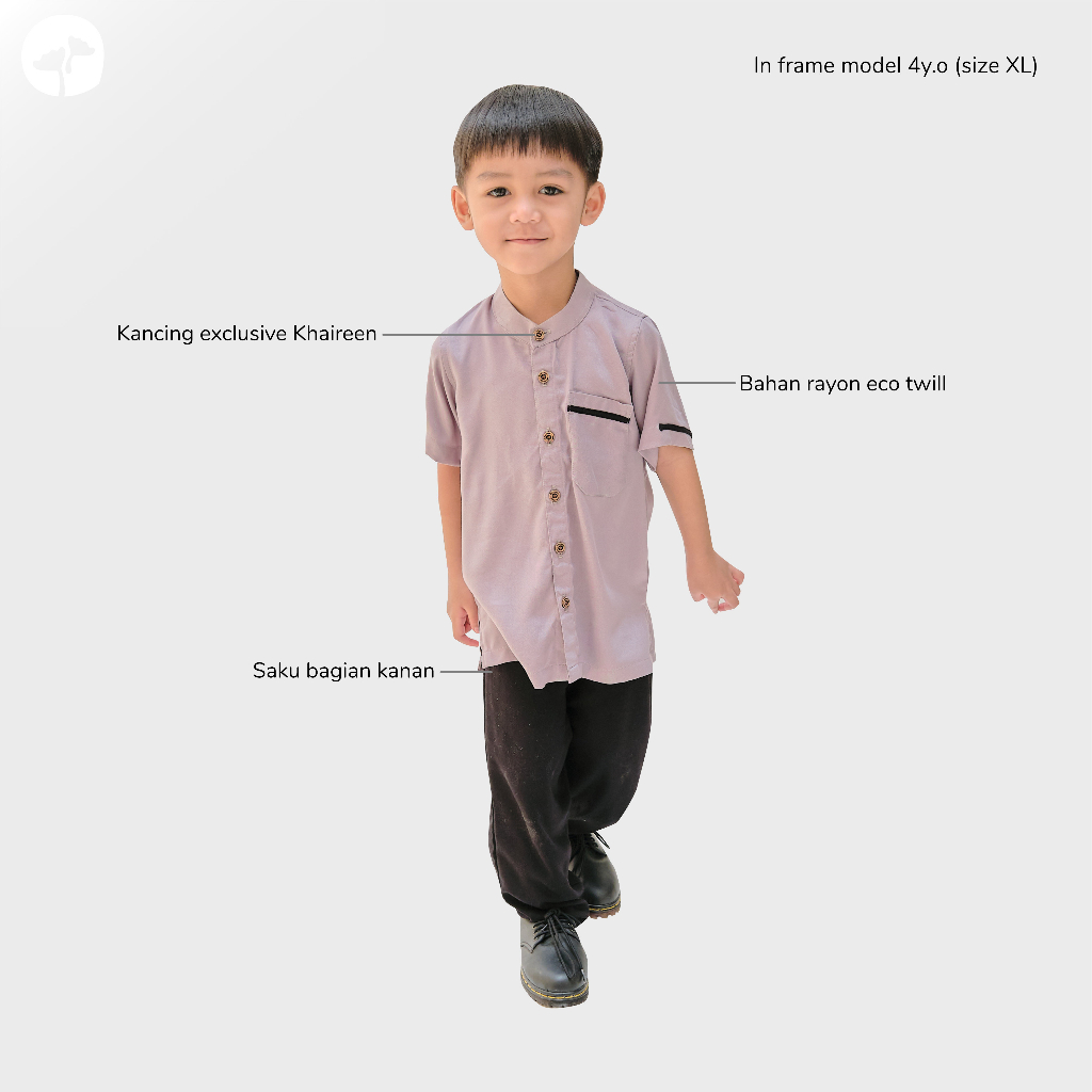 KHAIREEN Koko Halim (0-9 Tahun) Koko Anak Rayon Baju Muslim Anak