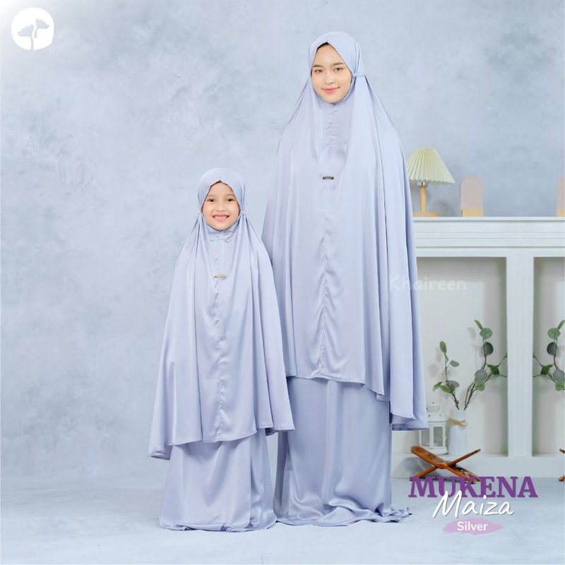 KHAIREEN Mukena Maiza Couple Kids Mom Mukena Lebaran Mukena Silk