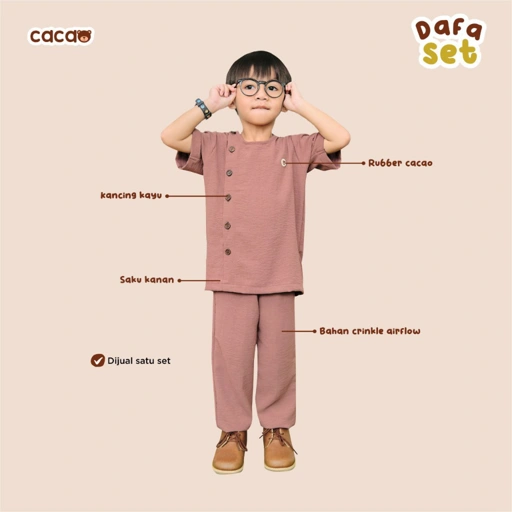 Image of KHAIREEN Ohio Set by Cacao Kidswear One Set Anak Laki-Laki