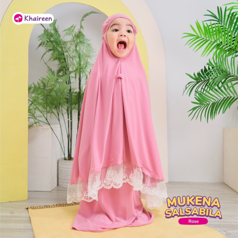 KHAIREEN Mukena Salsabila (1-6 Tahun) Mukena Jersey Anak Mukena Sekolah Anak