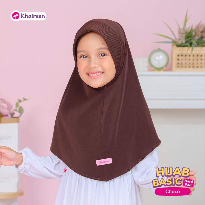 KHAIREEN Hijab Basic Hard Pad (5-14 Tahun) Hijab Anak Hijab Anak Polos Jilbab Anak Kaos Jilbab Sekolah Anak