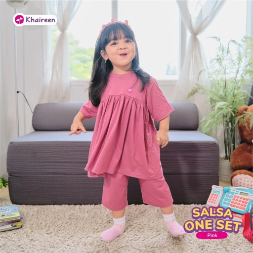 Image of KHAIREEN Salsa One Set Setelan Anak Perempuan One Set Anak Rayon Spandek (0-9 Tahun)