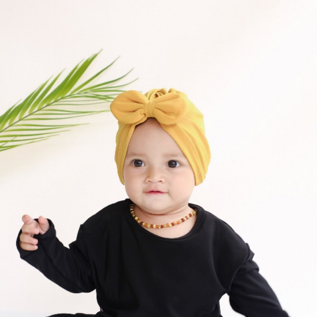 KHAIREEN Plain Turban (0-2 Tahun) Turban Anak Turban Bayi Polos