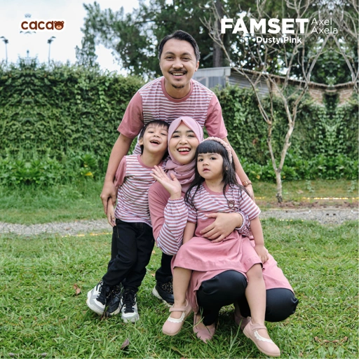 Image of KHAIREEN Family Set Axel Axela Dusty Pink by Cacao Kidswear