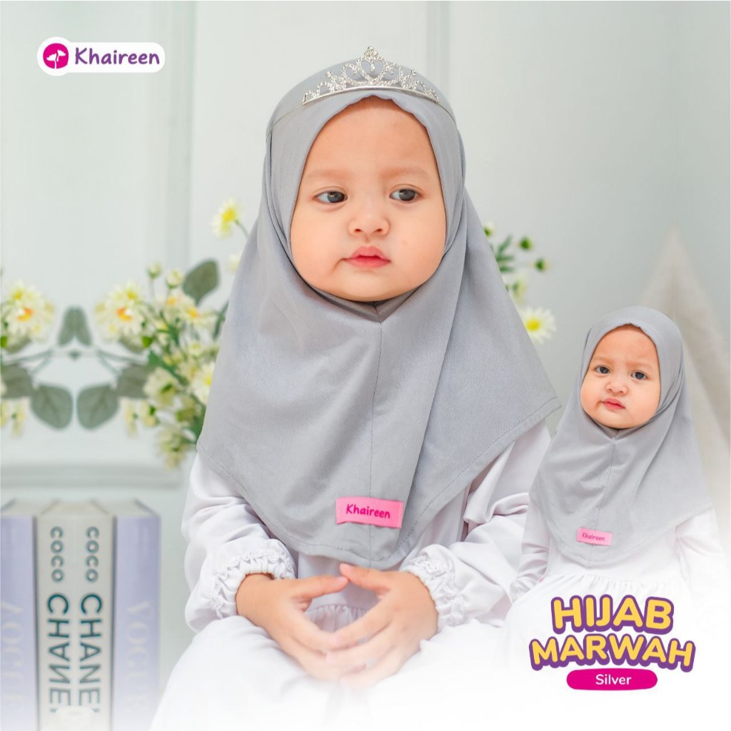 KHAIREEN Hijab Marwah (0-5 tahun) Hijab Anak Rayon Spandek Hijab Aqiqah Hijab Bayi Adem