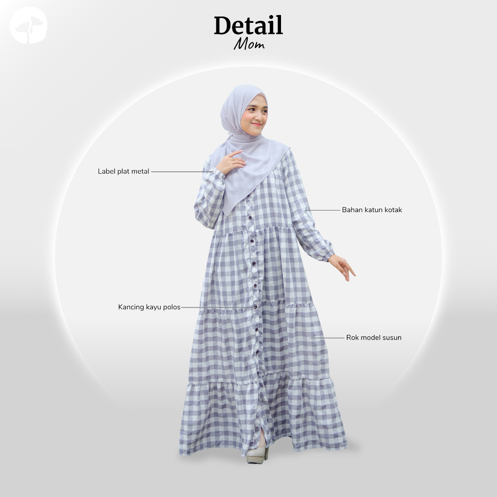 KHAIREEN Gamis Lovina Couple Mom and Kids Gamis Katun Couple Gamis Katun Motif Gamis Katun Mom Gamis Katun Anak