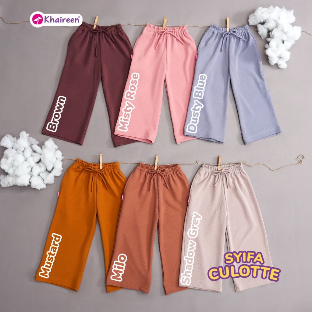 KHAIREEN Syifa Culotte (3-12 Tahun) Pants Celana Kulot Anak Knit
