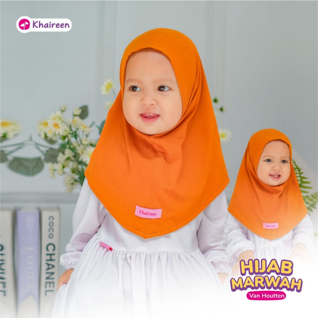 KHAIREEN Hijab Marwah (0-5 tahun) Hijab Anak Rayon Spandek Hijab Aqiqah Hijab Bayi Adem