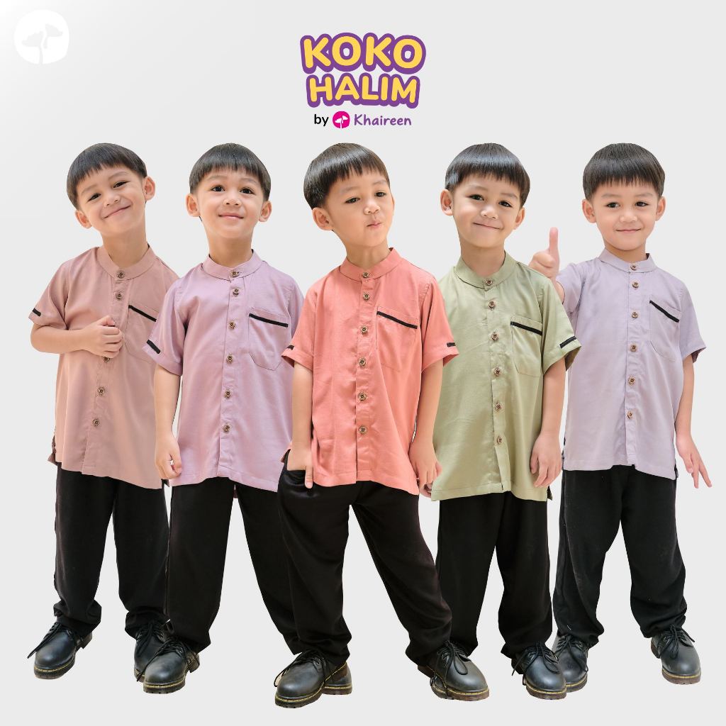 KHAIREEN Koko Halim (0-9 Tahun) Koko Anak Rayon Baju Muslim Anak