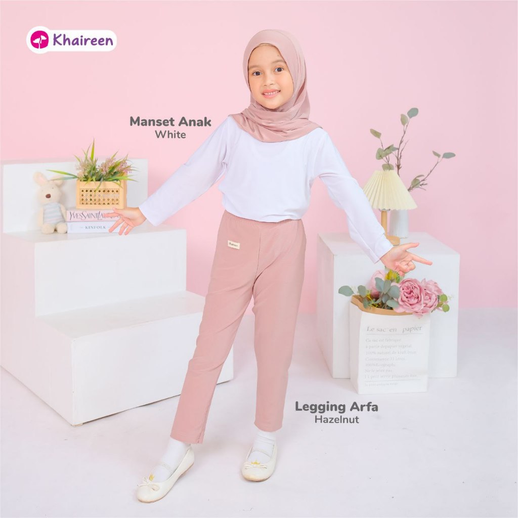 KHAIREEN Manset Anak (3-9 Tahun) Manset Anak Inner Lengan Panjang Jersey