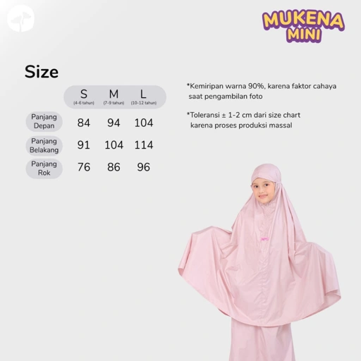 Image of KHAIREEN Mukena Mini (4-12 Tahun) Mukena Mini Parasut Mukena Mini Anak Mukena Anak Travelling
