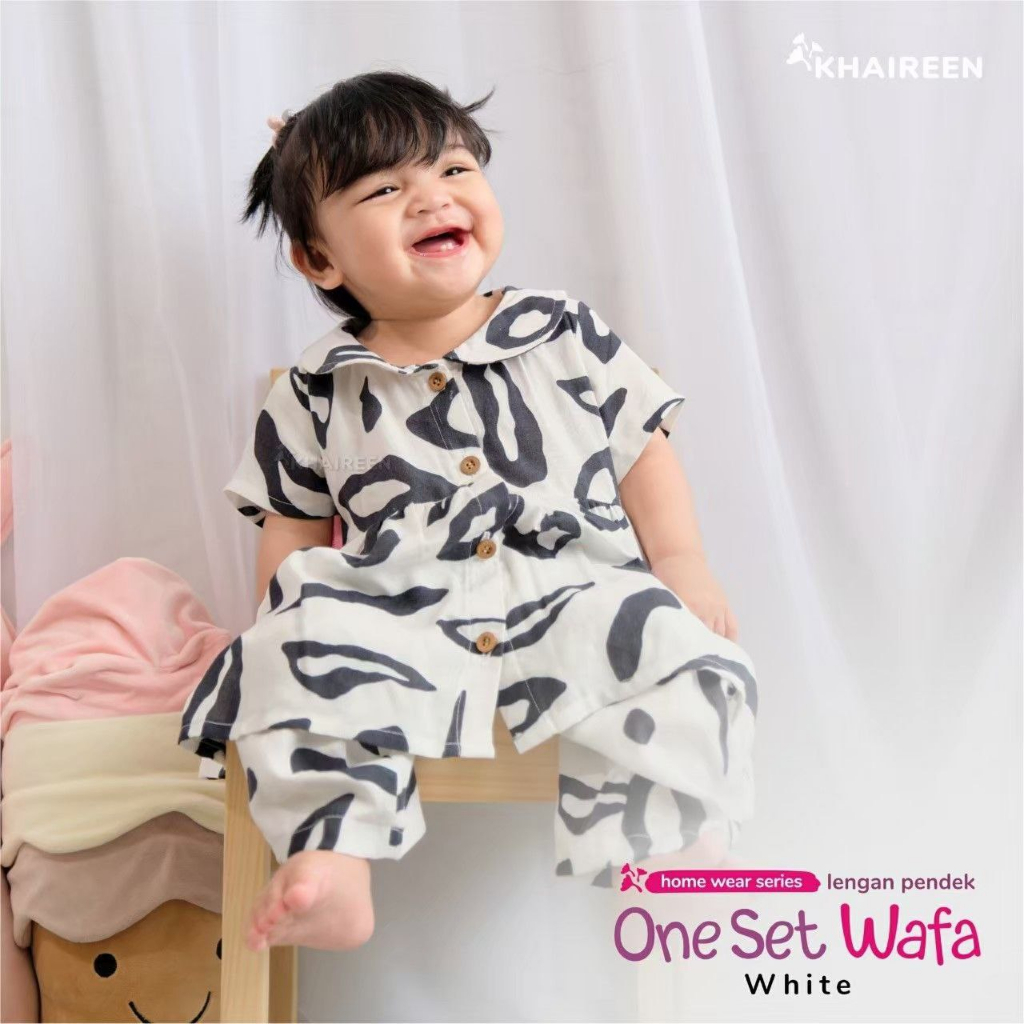 KHAIREEN One Set Wafa Lengan Pendek / One Set Anak