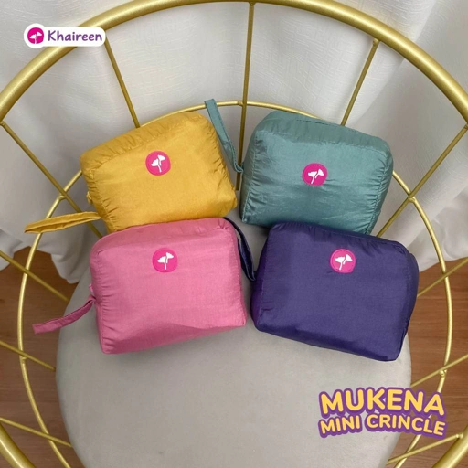 Image of KHAIREEN Mukena Mini Crinkle (4-12 Tahun) Mukena Anak Mukena Travelling Mukena Parasut