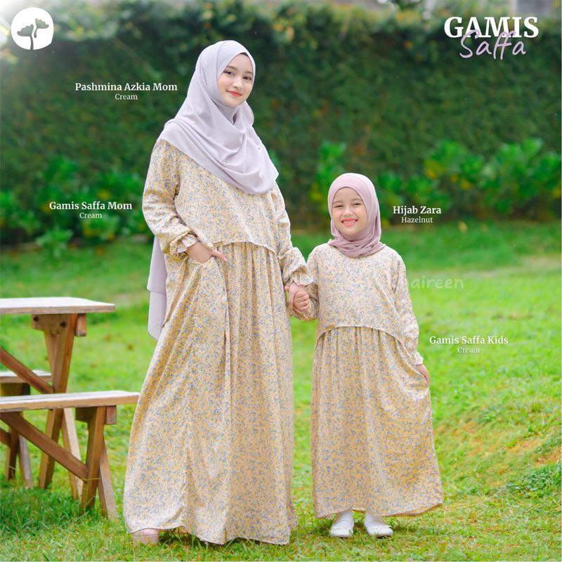 KHAIREEN Gamis Saffa Moms Gamis Katun Motif Gamis Katun Tanpa Hijab