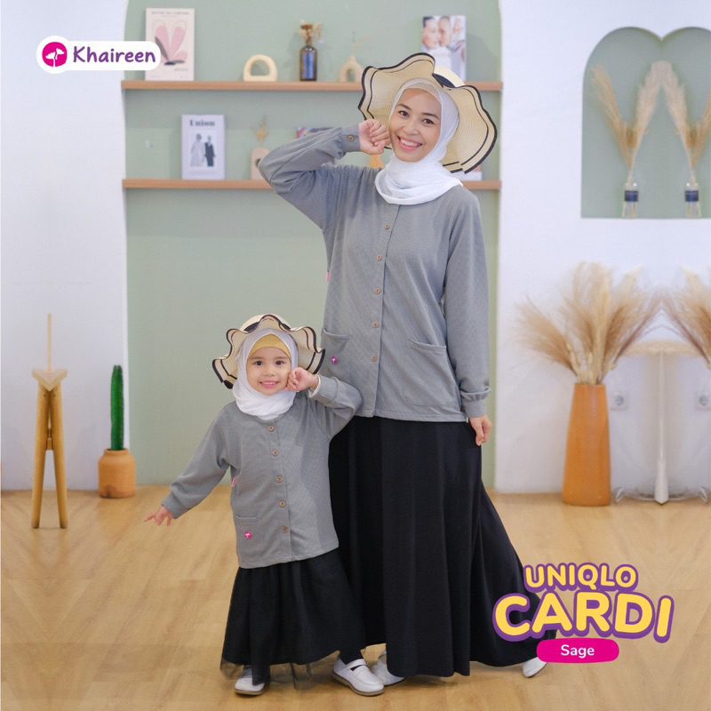 KHAIREEN Cardigan Couple Mom and Kids