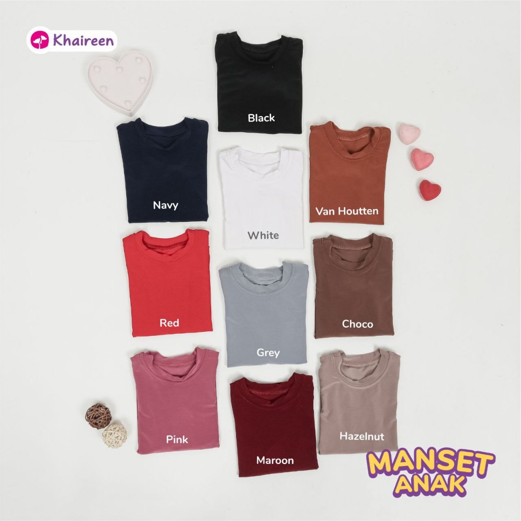 KHAIREEN Manset Anak (0-12 bulan) Manset Anak Inner Lengan Panjang Jersey