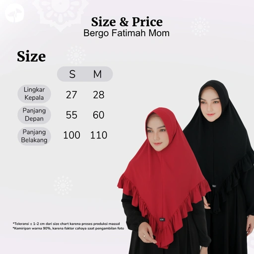 Image of KHAIREEN Bergo Fatimah Mom Hijab Mom