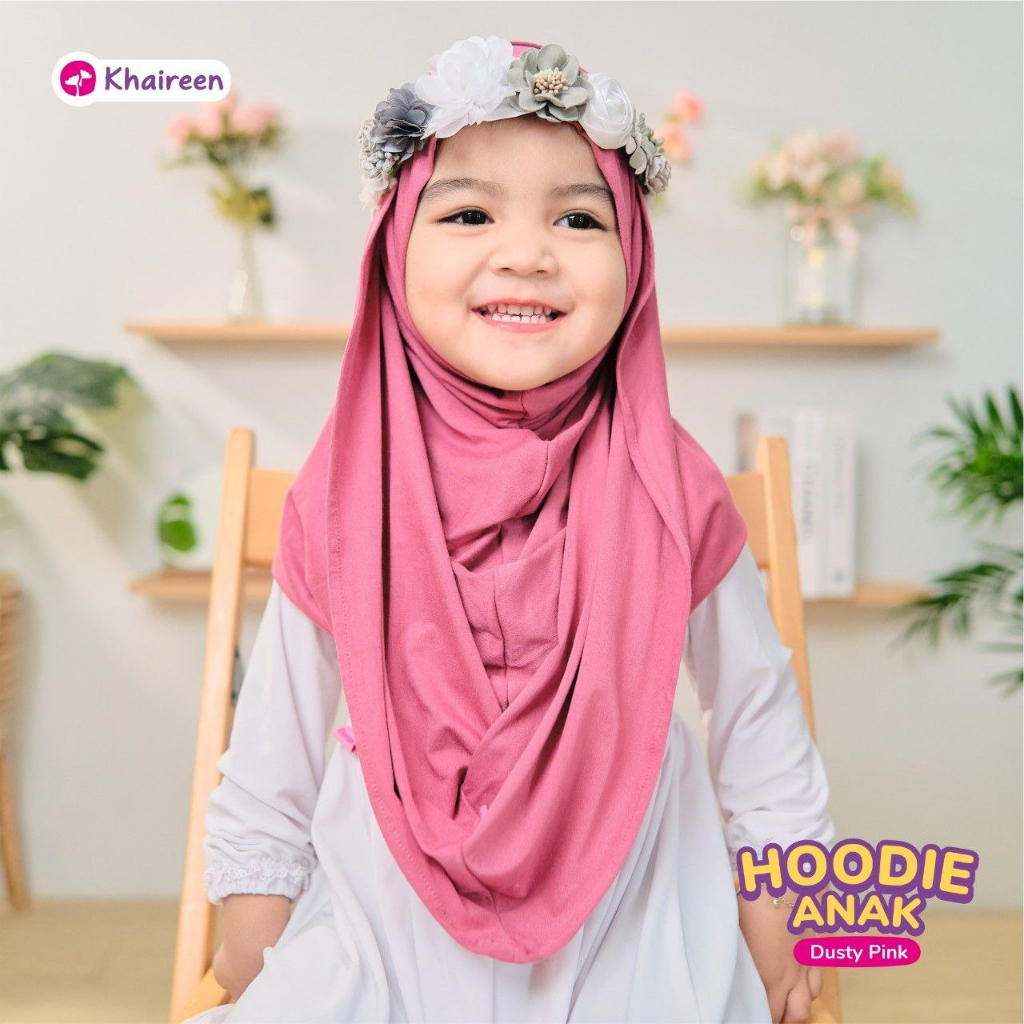 KHAIREEN Hoodie Anak (0-5 Tahun) Hijab Anak Pashmina Instan Anak 