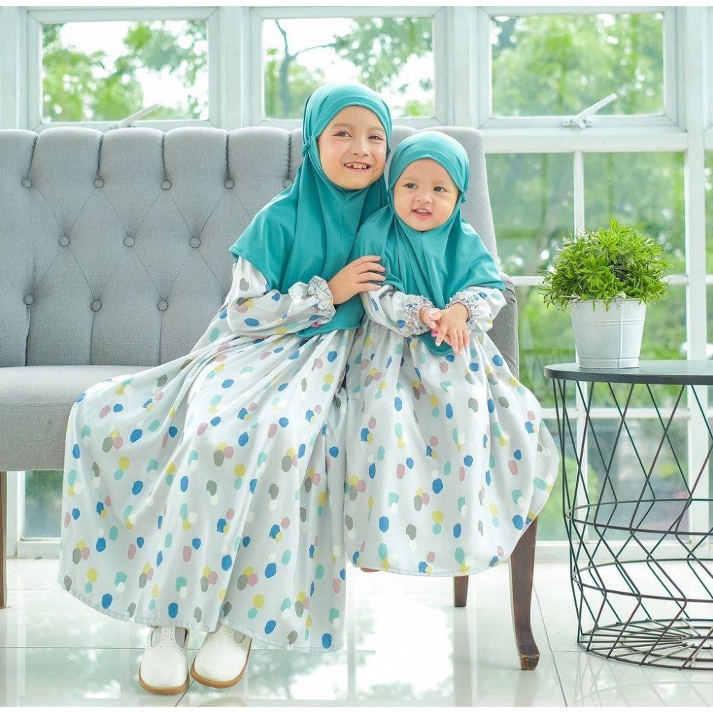 KHAIREEN Gamis Malika Kids (0-9 Tahun) Gamis Anak Set Hijab Gamis Anak Katun Gamis Anak Katun Motif 