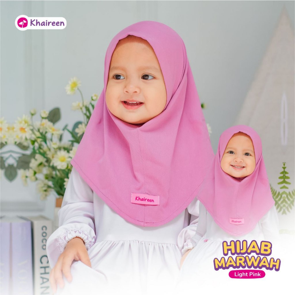 KHAIREEN Hijab Marwah (0-5 tahun) Hijab Anak Rayon Spandek Hijab Aqiqah Hijab Bayi Adem