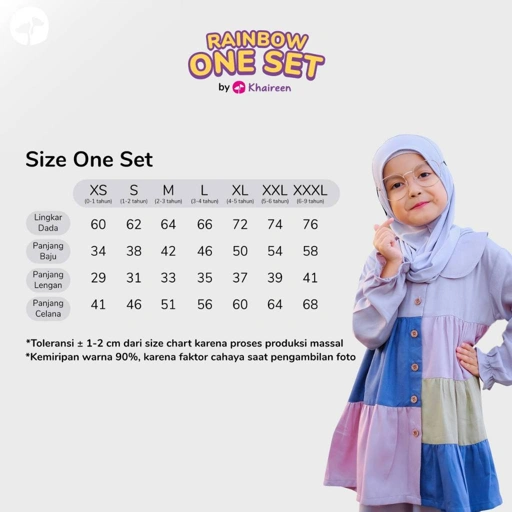 Image of KHAIREEN Rainbow One Set / One Set Anak