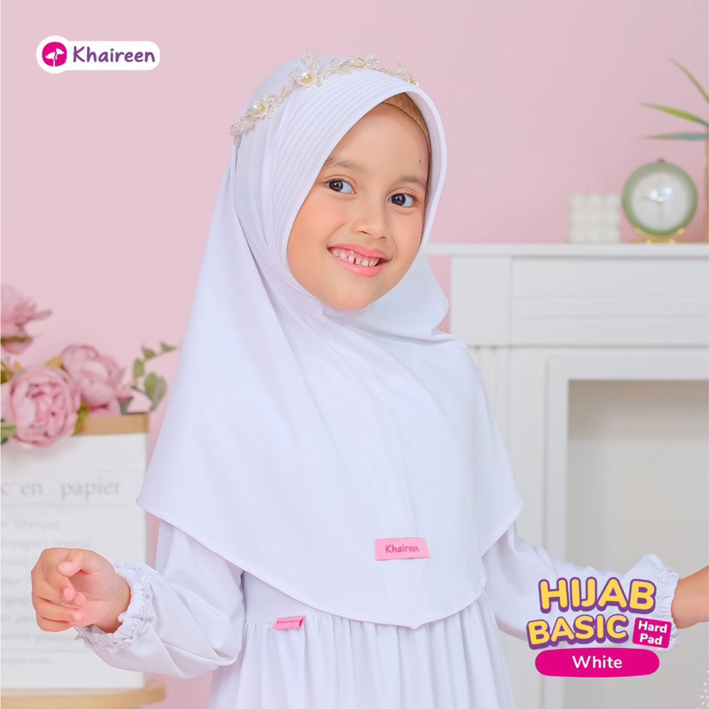 KHAIREEN Hijab Basic Hard Pad (0-5 Tahun) Jilbab Anak Polos Jilbab Sekolah Jilbab Anak Kaos Hijab Anak