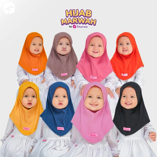 Image of KHAIREEN Hijab Marwah (0-5 tahun) Hijab Anak Rayon Spandek Hijab Aqiqah Hijab Bayi Adem