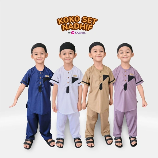 Image of KHAIREEN Koko Set Nadhif (0-10 Tahun) Koko Anak Koko Anak Laki-laki Koko Anak Katun