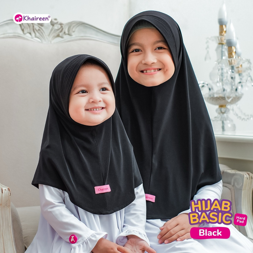 KHAIREEN Hijab Basic Hard Pad (0-5 Tahun) Jilbab Anak Polos Jilbab Sekolah Jilbab Anak Kaos Hijab Anak