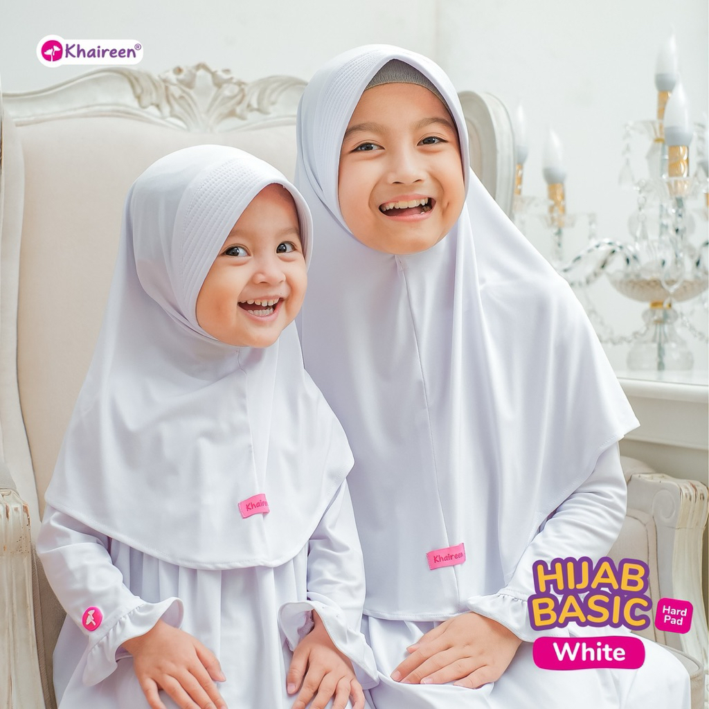 KHAIREEN Hijab Basic Hard Pad (0-5 Tahun) Jilbab Anak Polos Jilbab Sekolah Jilbab Anak Kaos Hijab Anak