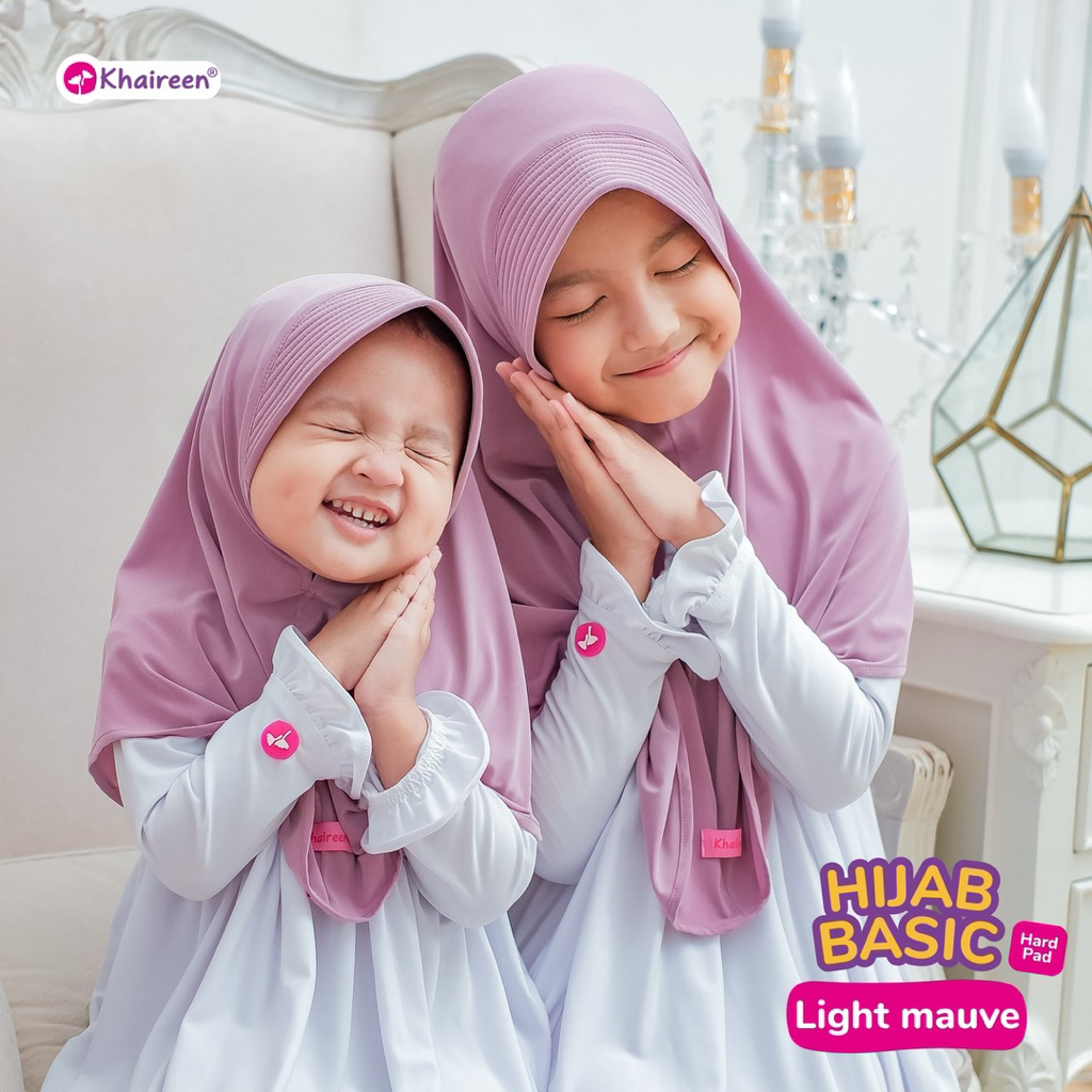 KHAIREEN Hijab Basic Hard Pad (0-5 Tahun) Jilbab Anak Polos Jilbab Sekolah Jilbab Anak Kaos Hijab Anak