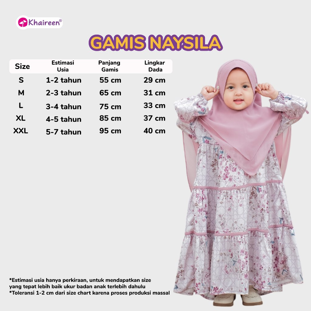 KHAIREEN Koko Naufal Gamis Naysila (0-10 tahun) Koko Gamis Anak Couple