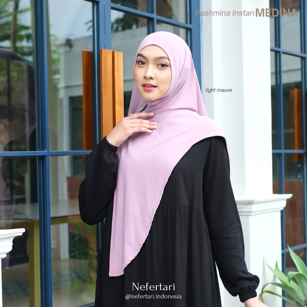 NEFERTARI Pashmina Instan Medina Pashiman Jersey Dewasa Pashmina Instan Dewasa Pashmina Syari