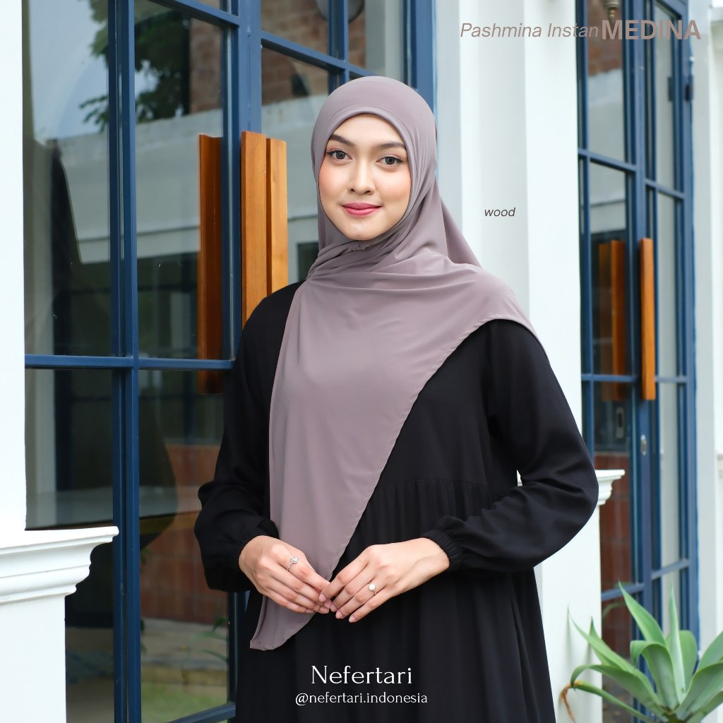NEFERTARI Pashmina Instan Medina Pashiman Jersey Dewasa Pashmina Instan Dewasa Pashmina Syari