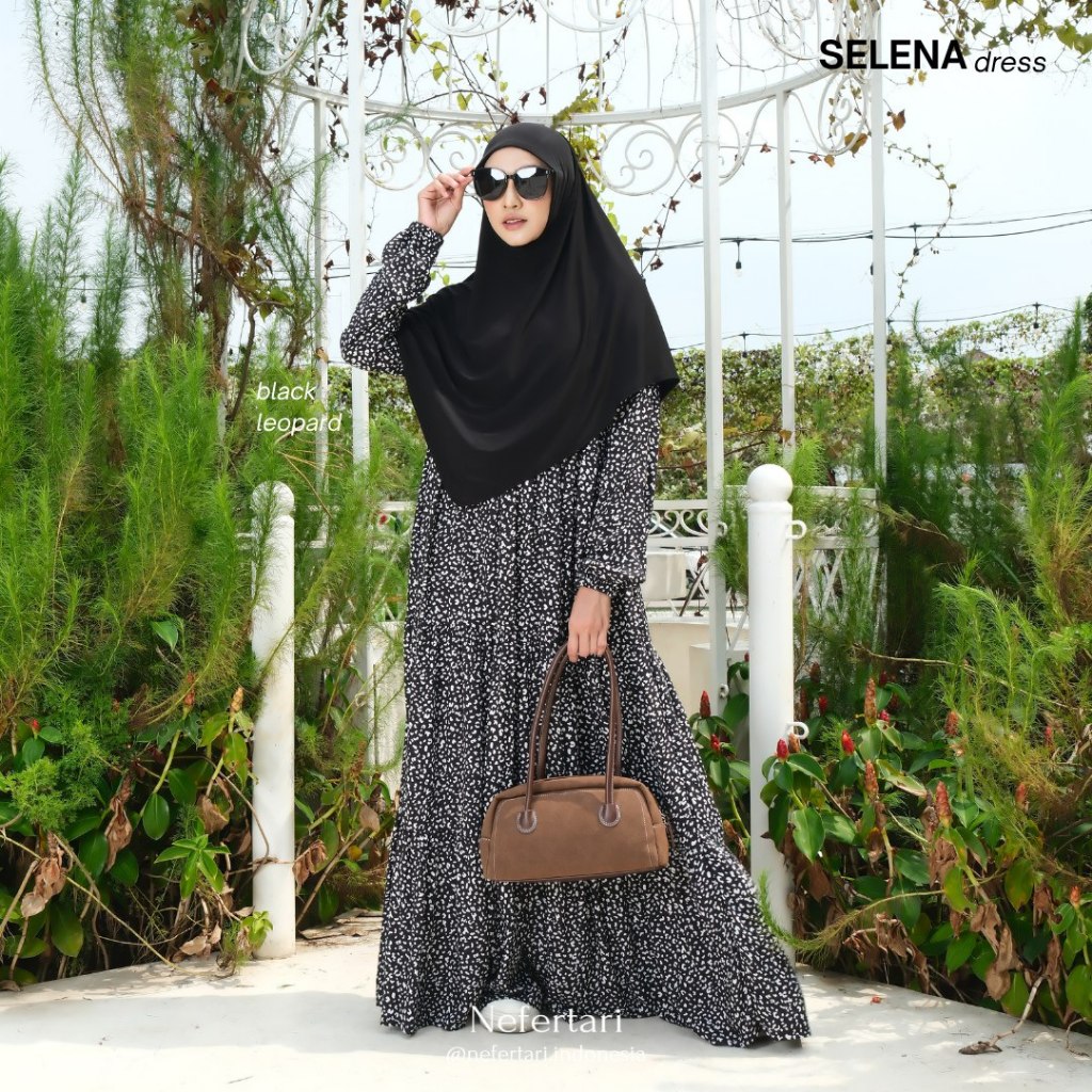 NEFERTARI Selena Dress Gamis Katun Dewasa Dress Dewasa Remaja