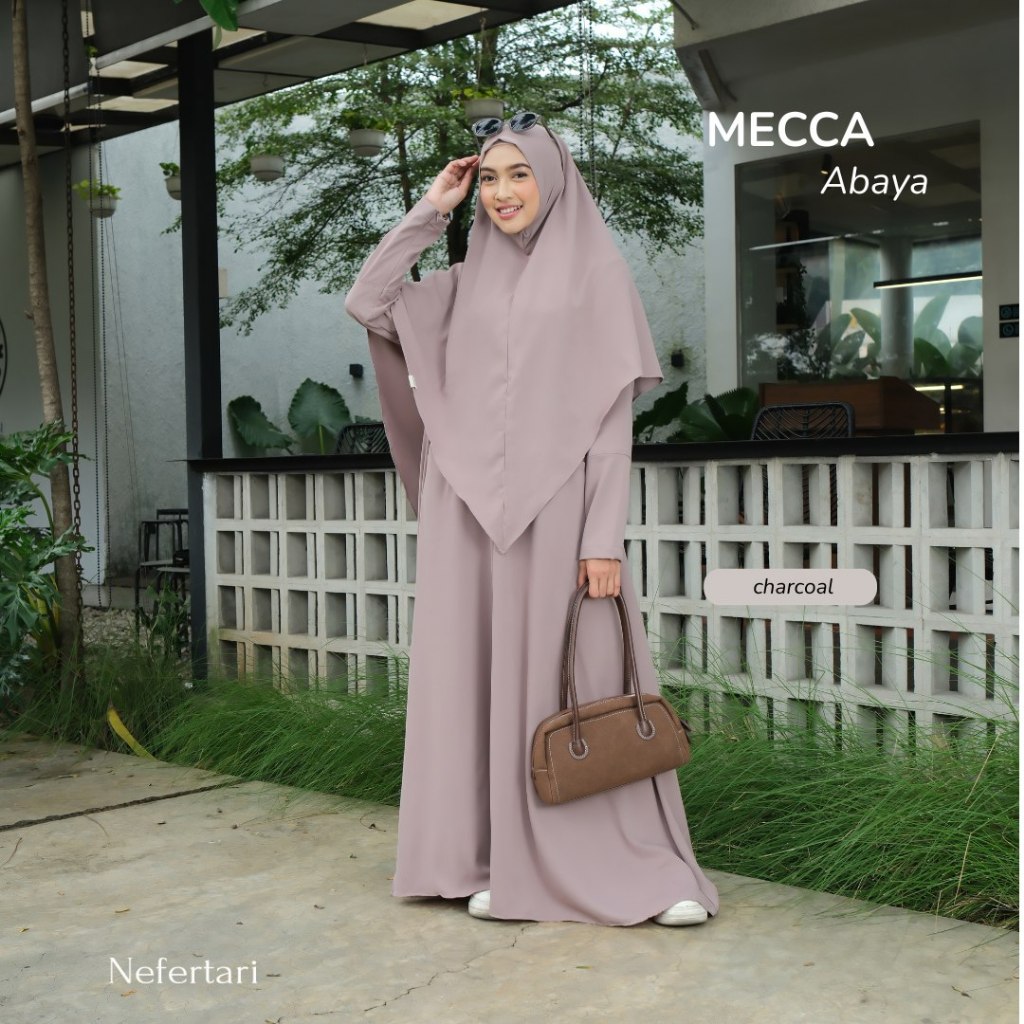NEFERTARI Mecca Abaya Gamis Marbella Silk Anti UV Premium Dress Panjang Wanita Dewasa Remaja