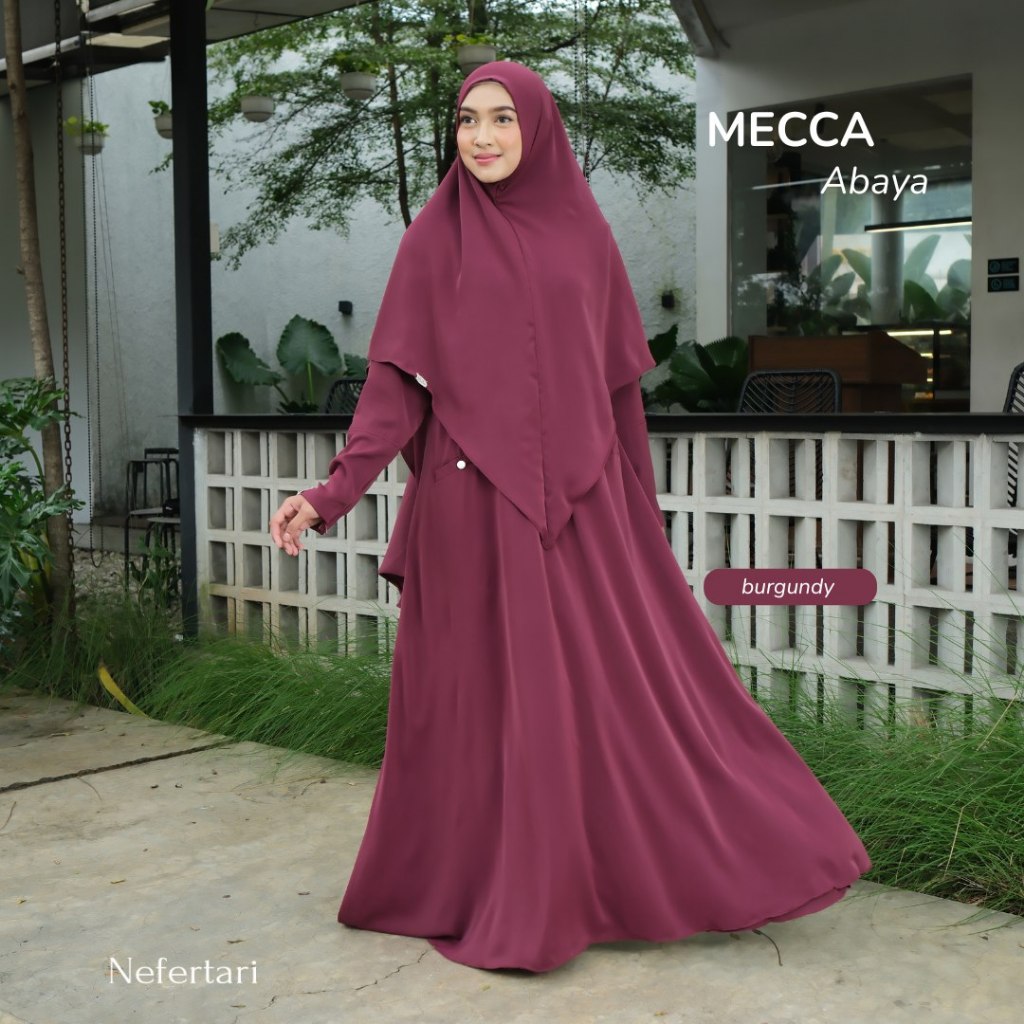 NEFERTARI Mecca Abaya Gamis Marbella Silk Anti UV Premium Dress Panjang Wanita Dewasa Remaja