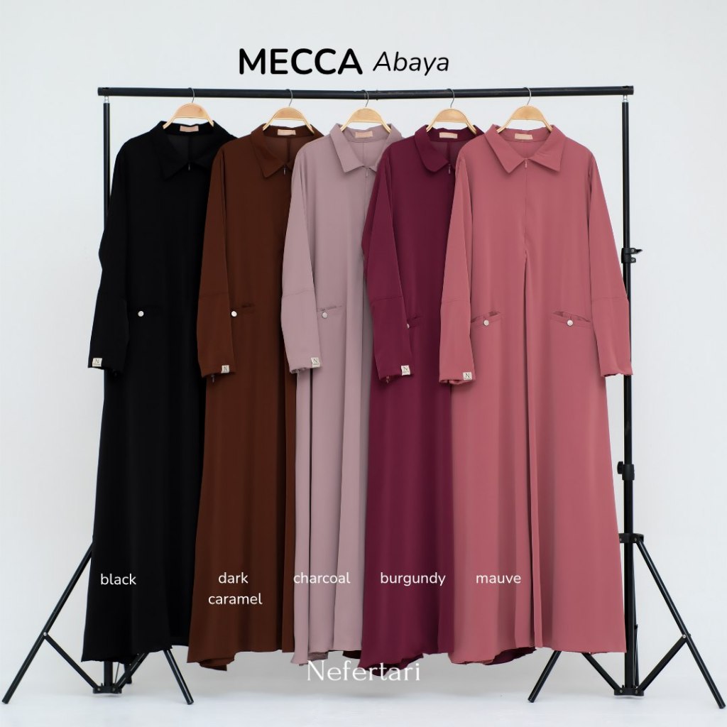 NEFERTARI Mecca Abaya Gamis Marbella Silk Anti UV Premium Dress Panjang Wanita Dewasa Remaja