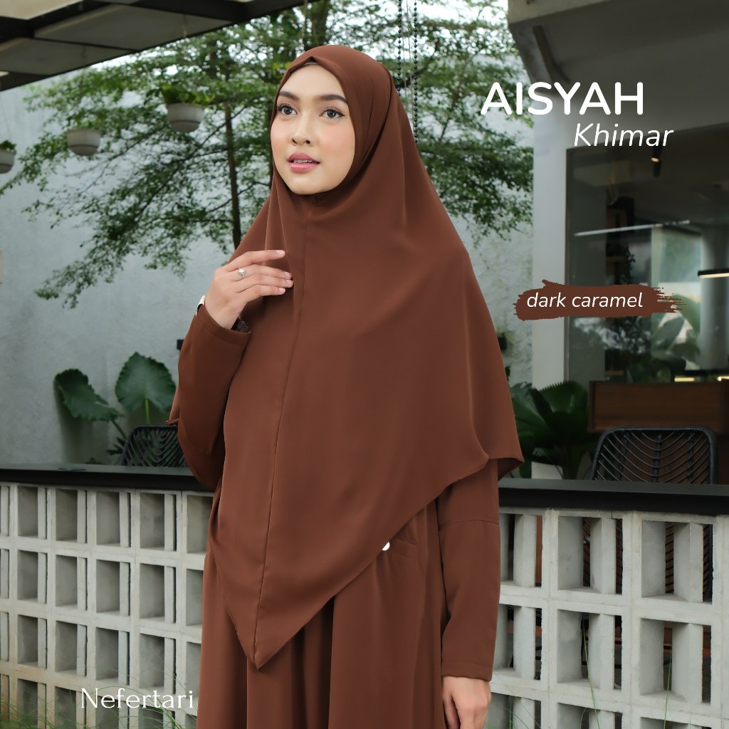 NEFERTARI Aisyah Khimar Hijab Syar'i Marbella Silk Anti UV Wanita Dewasa Remaja