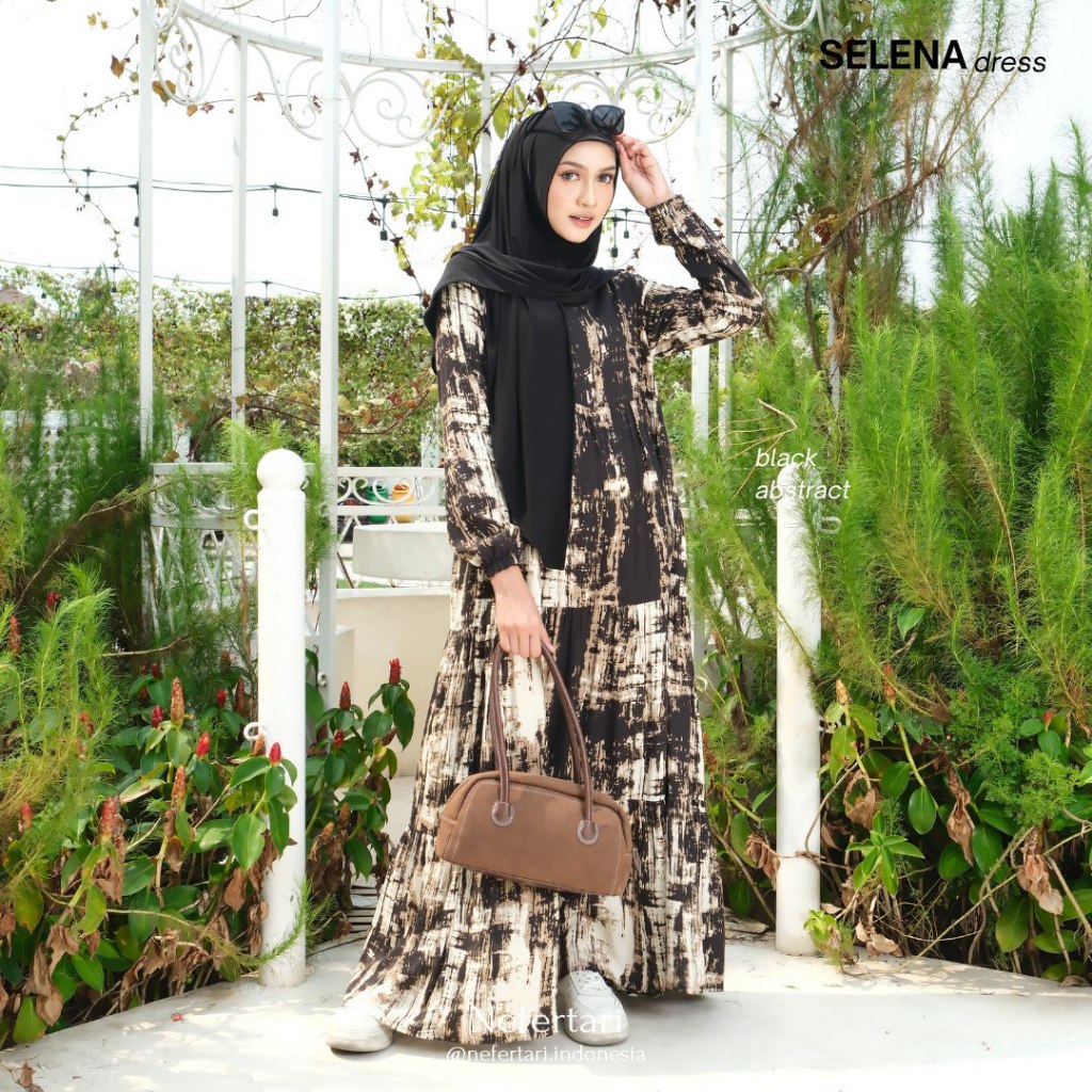 NEFERTARI Selena Dress Gamis Katun Dewasa Dress Dewasa Remaja