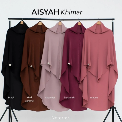 Image of NEFERTARI Aisyah Khimar Hijab Syar'i Marbella Silk Anti UV Wanita Dewasa Remaja