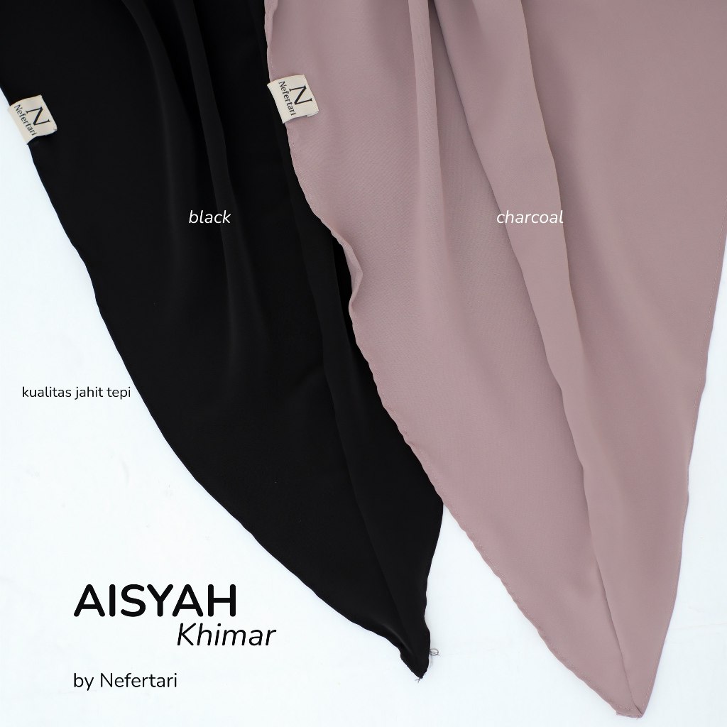 NEFERTARI Aisyah Khimar Hijab Syar'i Marbella Silk Anti UV Wanita Dewasa Remaja