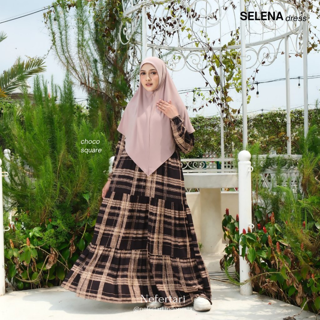 NEFERTARI Selena Dress Gamis Katun Dewasa Dress Dewasa Remaja