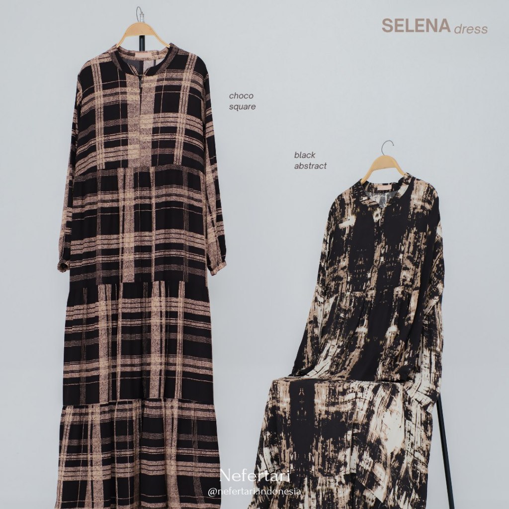 NEFERTARI Selena Dress Gamis Katun Dewasa Dress Dewasa Remaja