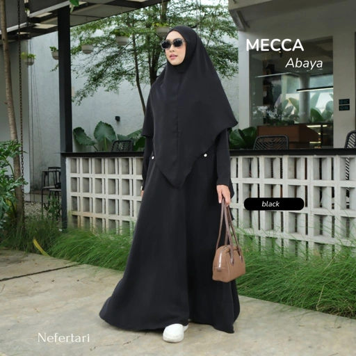 Image of NEFERTARI Mecca Abaya Gamis Marbella Silk Anti UV Premium Dress Panjang Wanita Dewasa Remaja