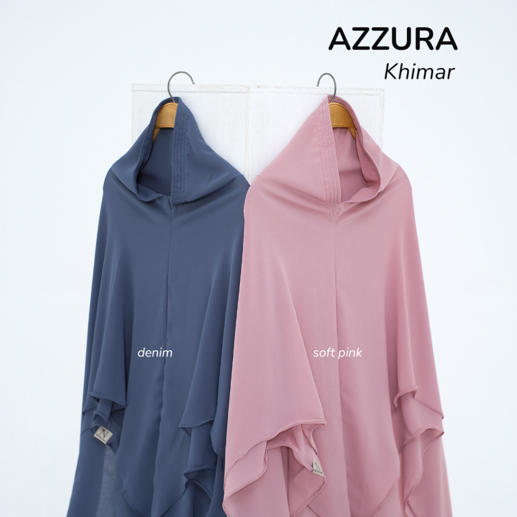 NEFERTARI Azzura Khimar Hijab Syar'i Ceruty Premium Adem Wanita Remaja Dewasa
