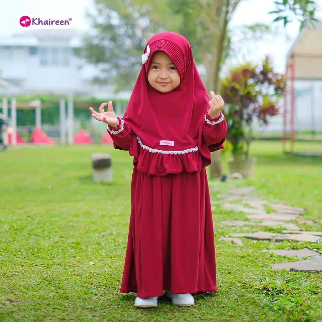 KHAIREEN Gamis Awa (0-10 Tahun ) Gamis Anak Polos Gamis Bayi Abaya Anak Baju Muslim Anak Polos