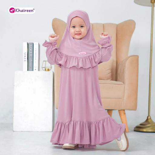 Image of KHAIREEN Gamis Ameena (0-8 tahun) Gamis Anak Kaos Jersey Premium Adem Baby Ameena Amina