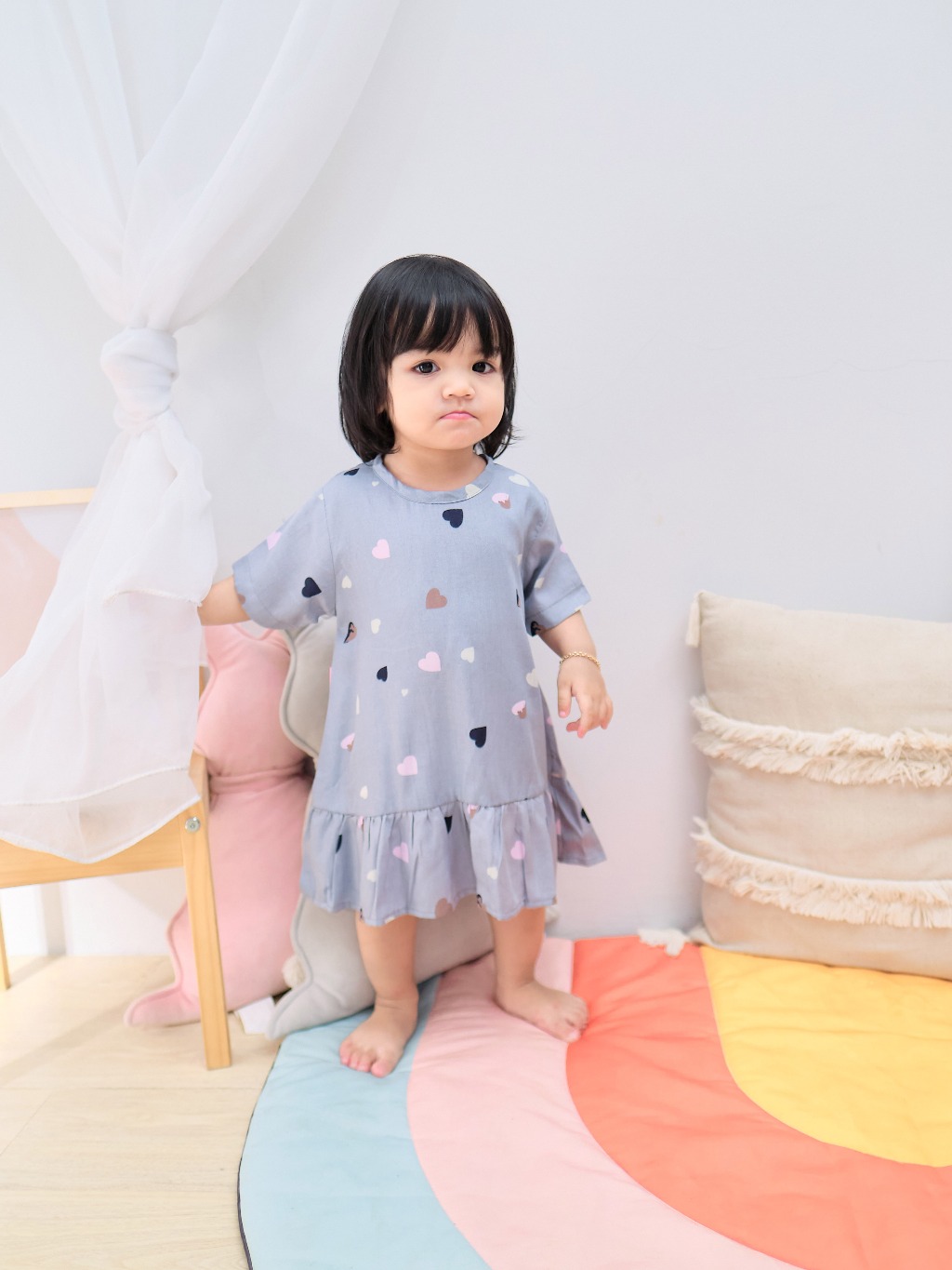 KHAIREEN Cotton Home Dress (0-9 Tahun) Homedress Daster Rumhan Piyama Anak Adem Katun