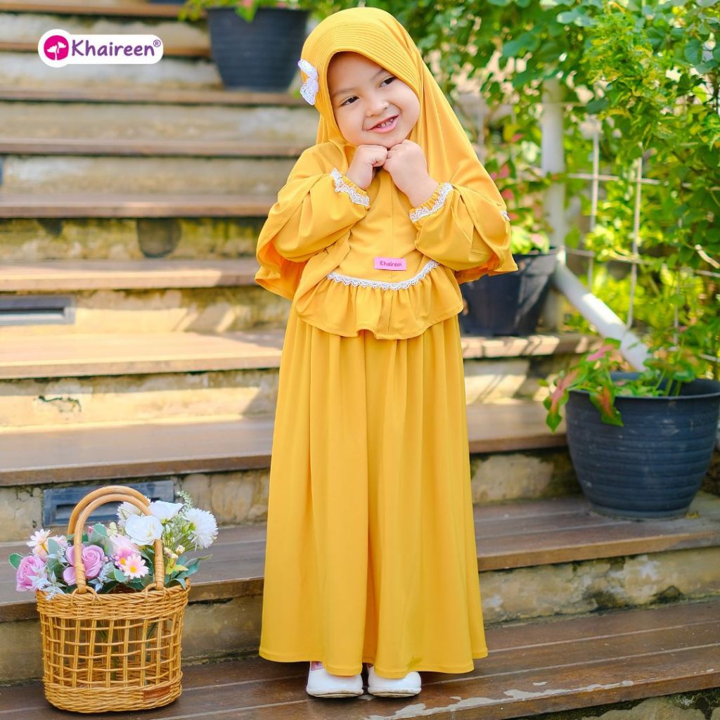 KHAIREEN Gamis Awa (0-10 Tahun ) Gamis Anak Polos Gamis Bayi Abaya Anak Baju Muslim Anak Polos